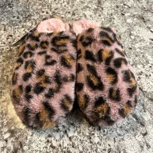 MIA Pink and Brown Cozy Slippers
